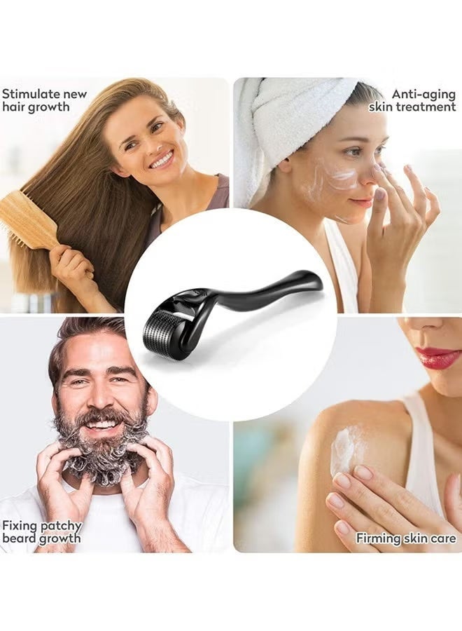 Hair Growth Roller,Microneedle Roller Skin Roller for Beard,540 Titanium Micro Needles Roller, 0.25mm Face Neck Hair Growth Body Wrinkle Acne Scar Stretch Mark Treatment,At-Home Beauty Instrument - Image 2